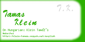 tamas klein business card